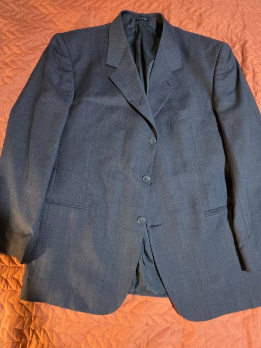 Vito Rufolo 48R Sport Coat Blazer Italy Lanificio Angelico Super 100s Wool Gray